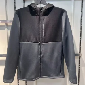 Women’s Black/Grey Hoody | 435g Composite Fabric | 93% Recycled Polyester + 7% Spandex | Moisture Wicking | Bulk Wholesale