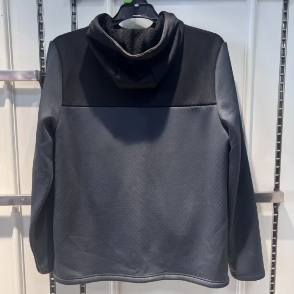 Women’s Black/Grey Hoody | 435g Composite Fabric | 93% Recycled Polyester + 7% Spandex | Moisture Wicking | Bulk Wholesale