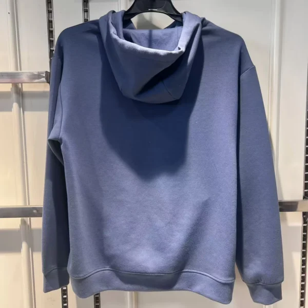 Men’s Blue Hoody | 290g Double-Faced Recycled Polyester + Cotton + Spandex | Bulk Wholesale