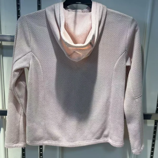 Women’s Pink Hoody | 300g Heavy Knit Brushed Recycled Polyester | Moisture Wicking | Bulk Wholesale